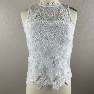 Rebellion Floral Sleeveless Lace Top - M NWT